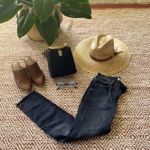 Zara skinny jeans black with rips